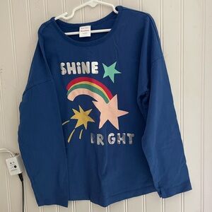 Hanna Andersson Blue Shine Bright Long Sleeve Tee and matching sweat pants